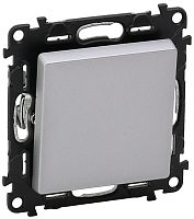 Выключатель кнопочный без рамки Legrand Valena Life 1-кл. алюминий картинка